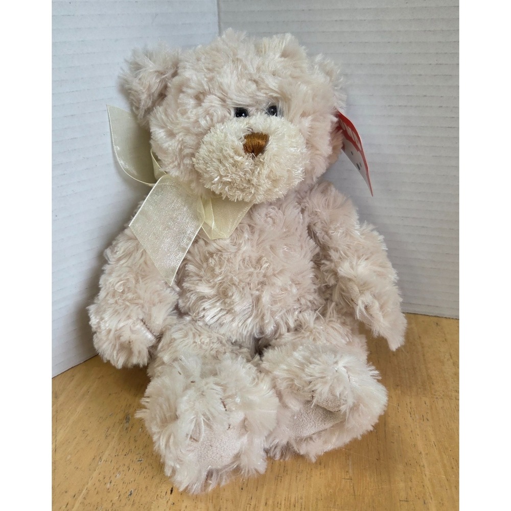 GUND Corin Plush Teddy Bear Curly Swirled Soft Beige‎ Cream Fur 12 inch #6047354